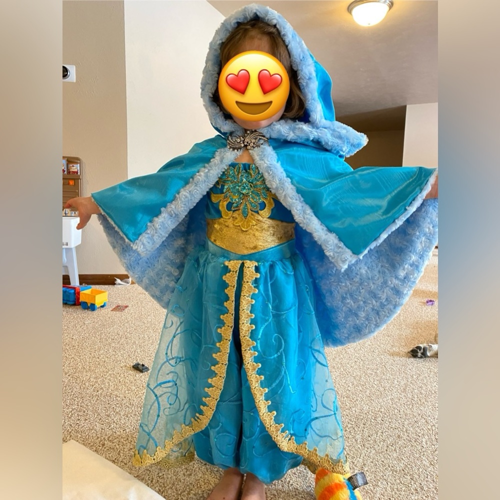 Little girls Jasmine costume made by Ella Dynae